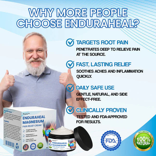 Pryxo™ EnduraHeal Magnesium Pain Relief Cream (Treats Arthritis, Neuropathy, Rheumatism, Sports Injuries & More)
