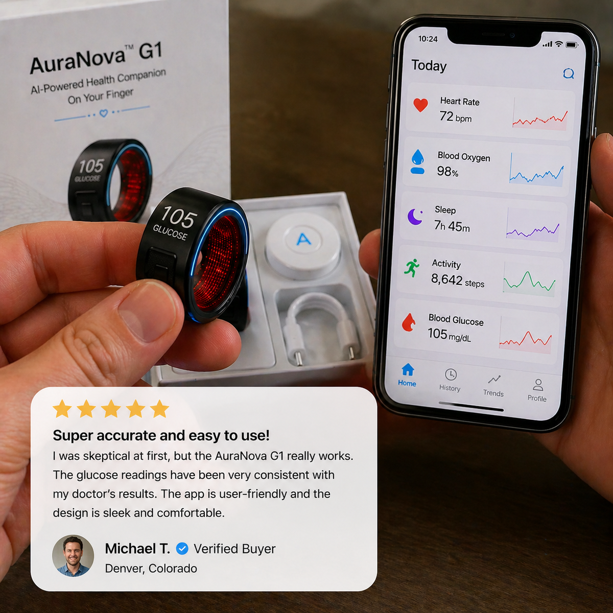 🎉 80% OFF Launch Offer🏆Pryxo™ G1 Non-Invasive Smart Ring