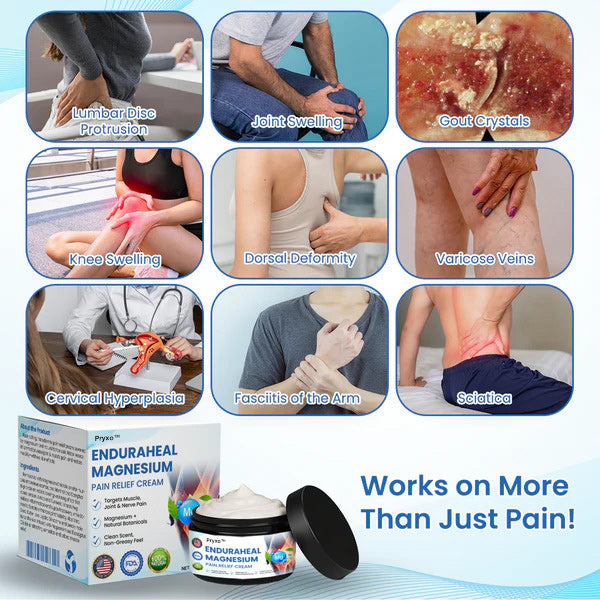 Pryxo™ EnduraHeal Magnesium Pain Relief Cream (Treats Arthritis, Neuropathy, Rheumatism, Sports Injuries & More)