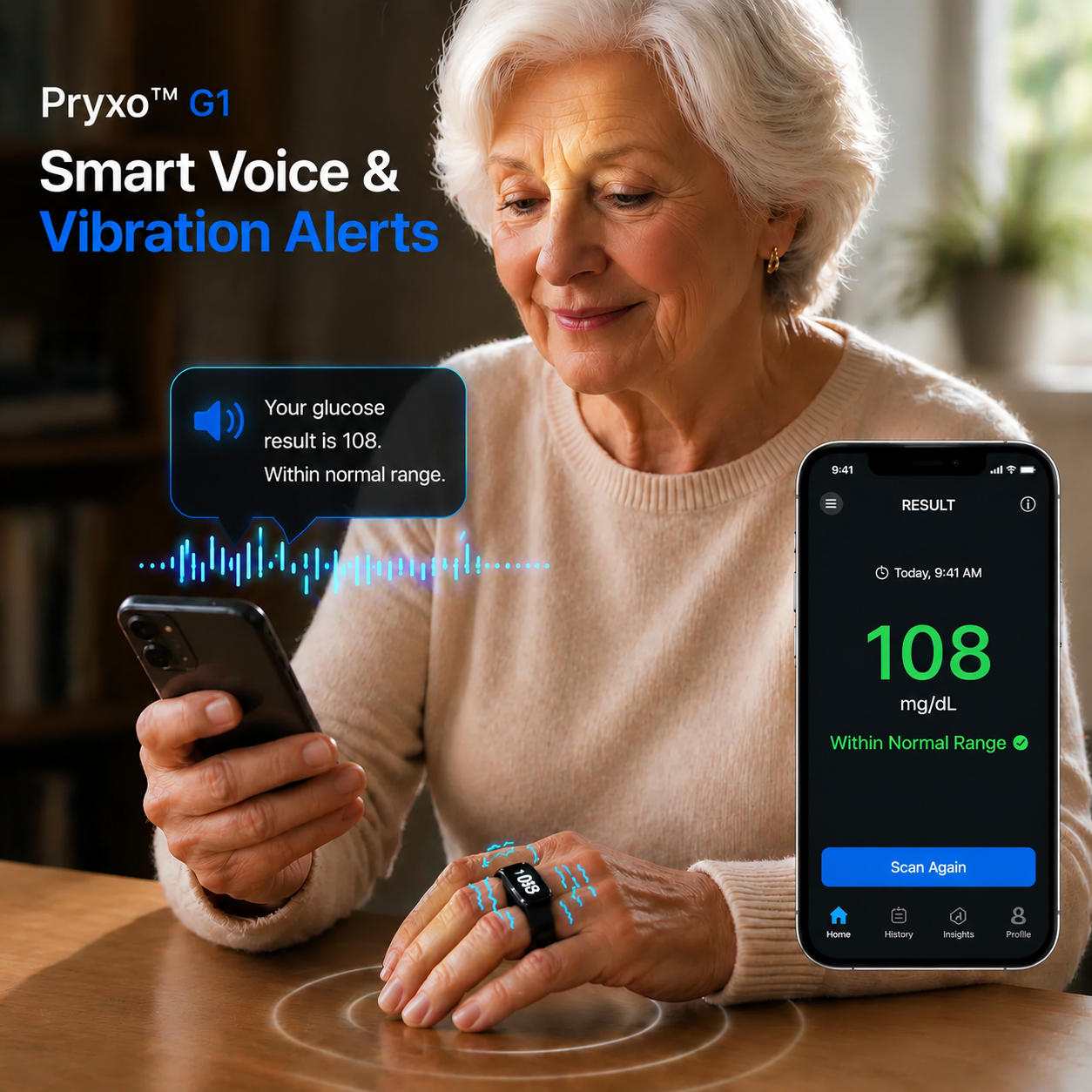 🎉 80% OFF Launch Offer🏆Pryxo™ G1 Non-Invasive Smart Ring